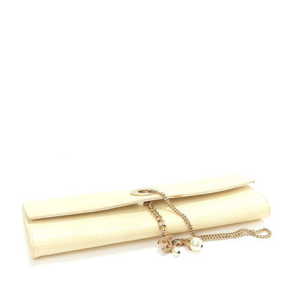 Chanel Lizard Pearl Evening Clutch Beige 5 of 8
