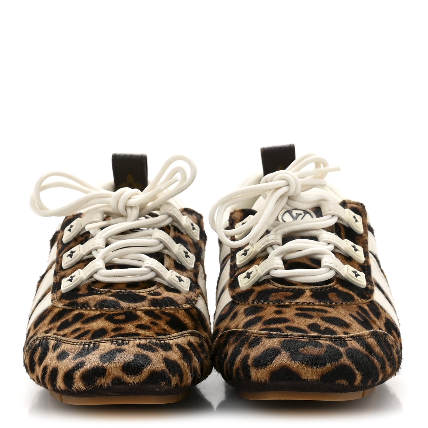 Calfskin Pony Hair Leopard LV Sneakerina 37 Brown