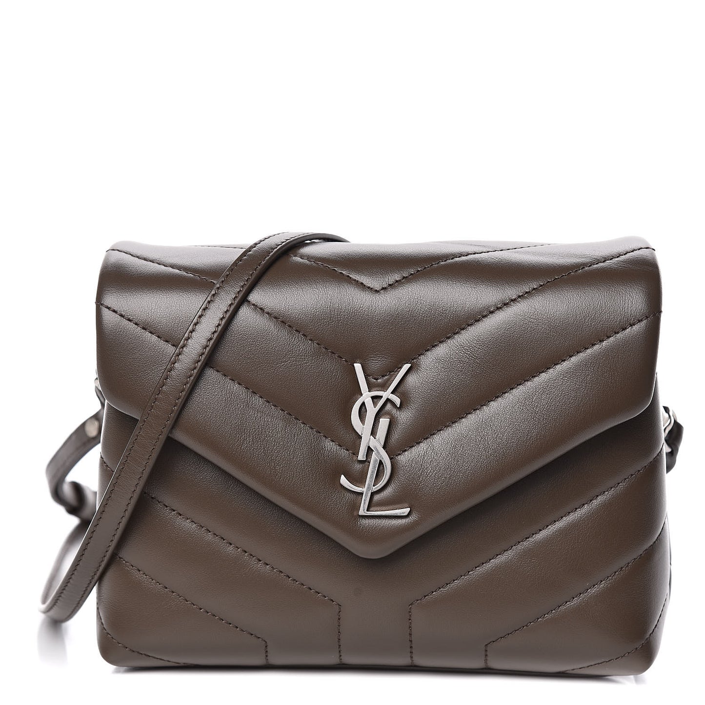 Calfskin Y Quilted Monogram Toy Loulou Crossbody Bag Faggio
