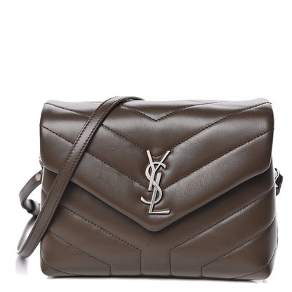 Saint Laurent Calfskin Y Quilted Monogram Toy Loulou Crossbody Bag Faggio 1 of 12