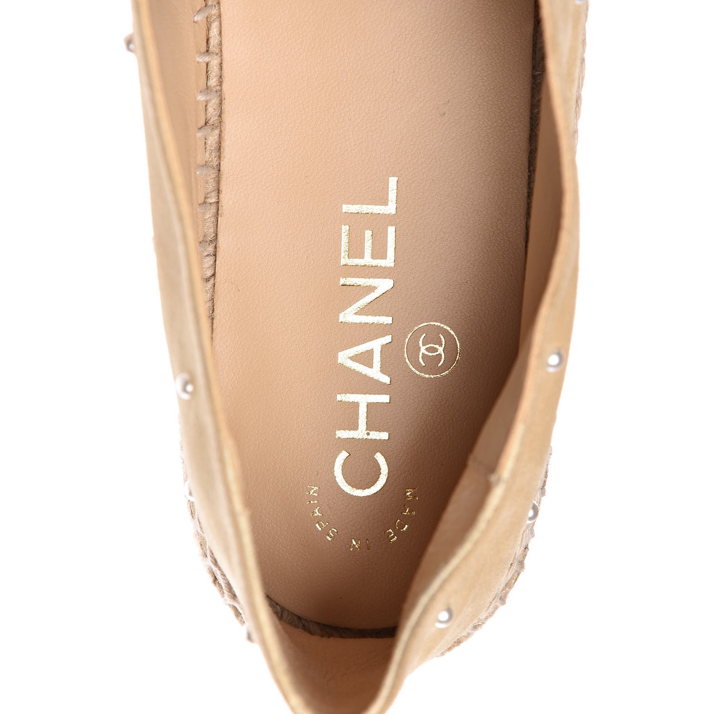 Suede Pearl CC Espadrilles 42 Beige Black