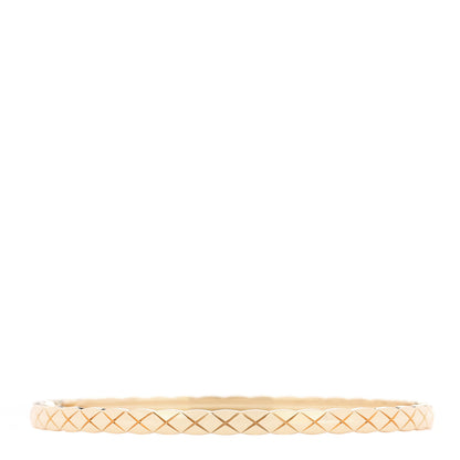 Chanel 18K Yellow Gold Mini Coco Crush Bangle Bracelet M 1 of 5