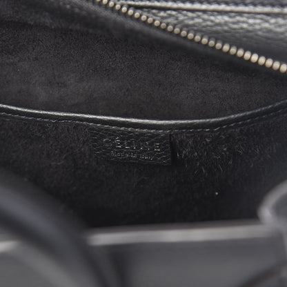 Celine Drummed Calfskin Nano Luggage Black 7 of 10