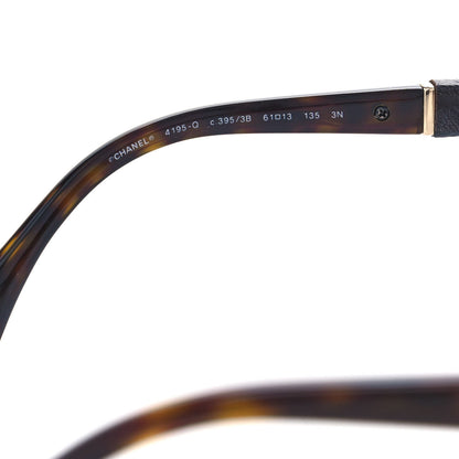Chanel Lambskin Quilted CC Aviator Sunglasses Brown Gold 5 of 9