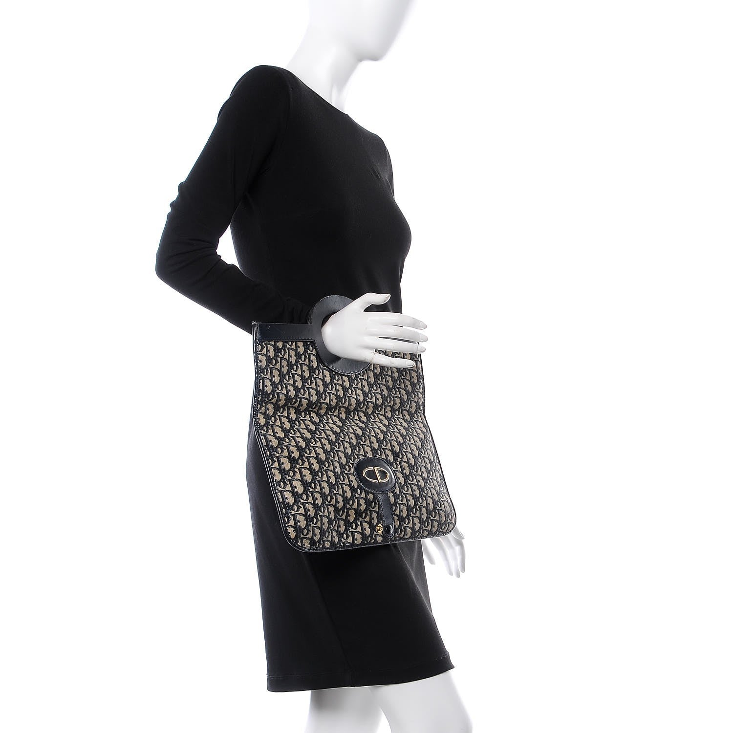 Christian Dior Monogram Fold Over Clutch Blue 3 of 15