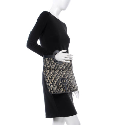 Christian Dior Monogram Fold Over Clutch Blue 3 of 15