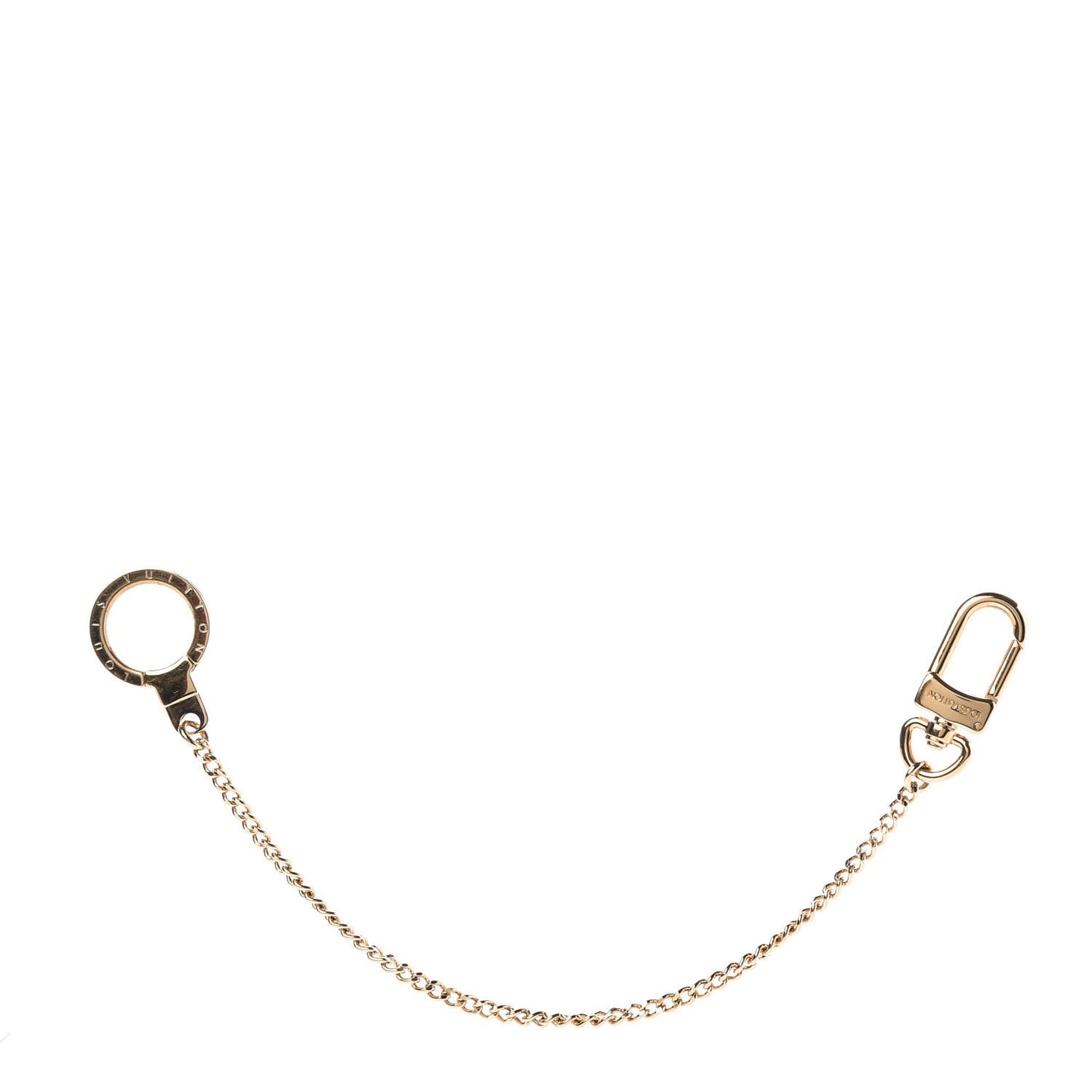 Metal Pochette Extender Key Ring Chain Gold