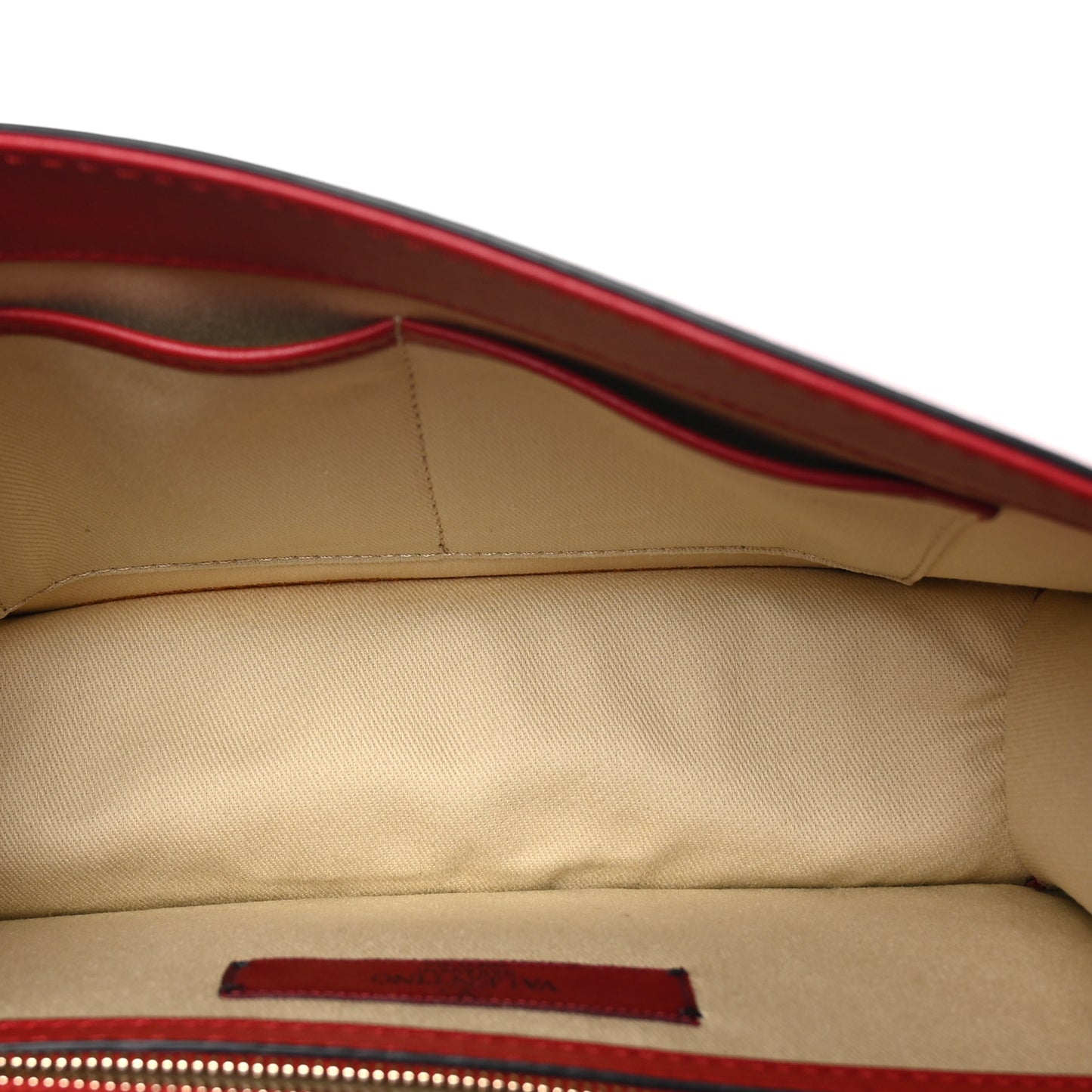 Vitello Medium Glam Lock Rockstud Flap Red