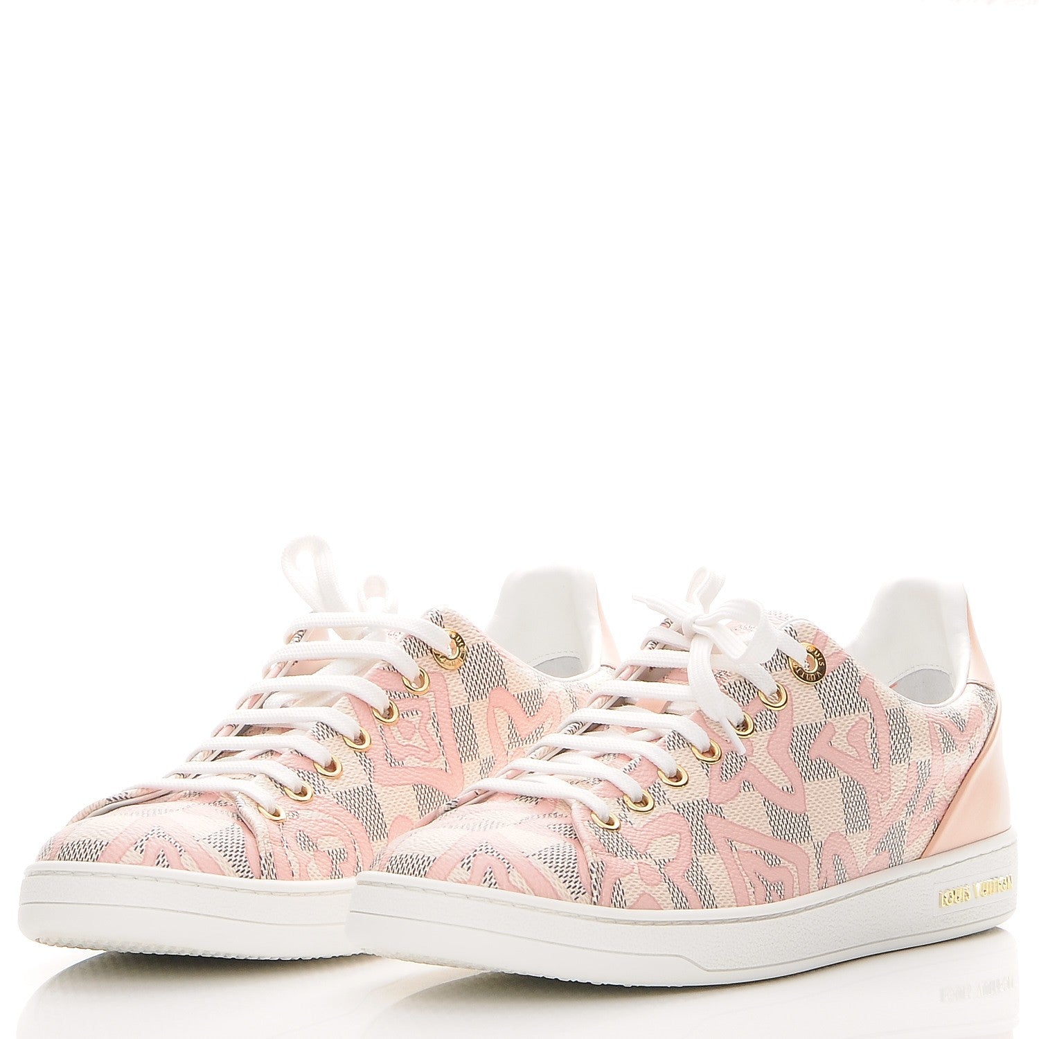 Louis Vuitton Damier Azur Tahitienne Bora Bora Sneakers 40 Rose Ballerine 2 of 9