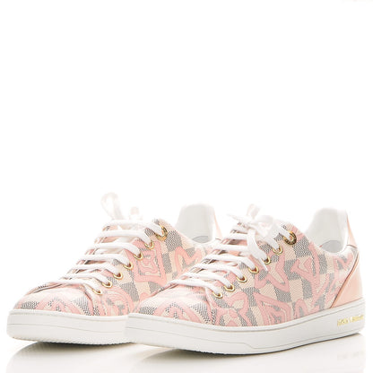 Louis Vuitton Damier Azur Tahitienne Bora Bora Sneakers 40 Rose Ballerine 2 of 9