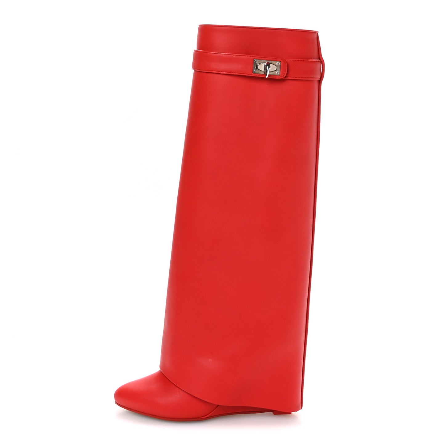 Calfskin Newton Over The Knee Boots 39 Rouge