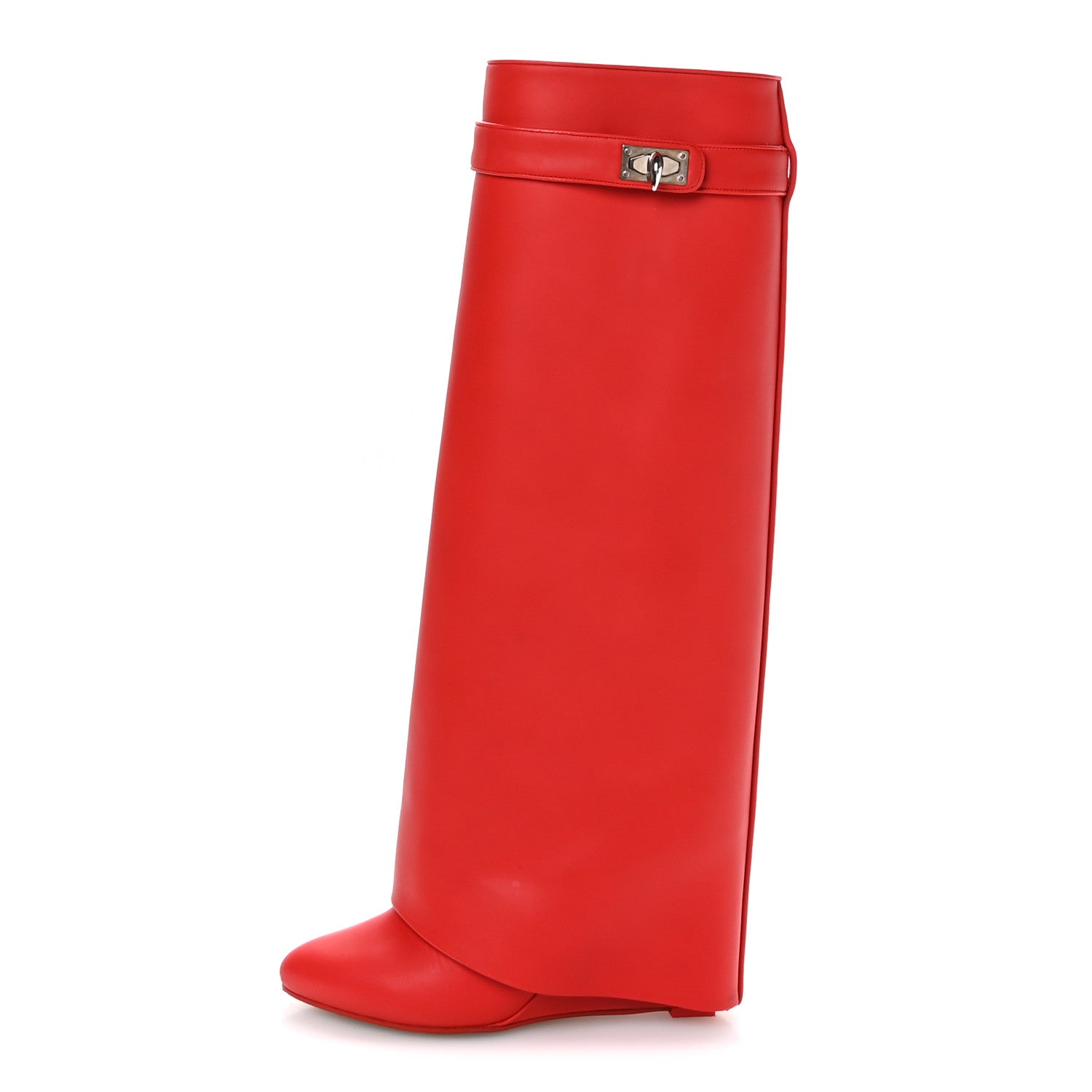 Givenchy Calfskin Newton Over The Knee Boots 39 Rouge 1 of 9