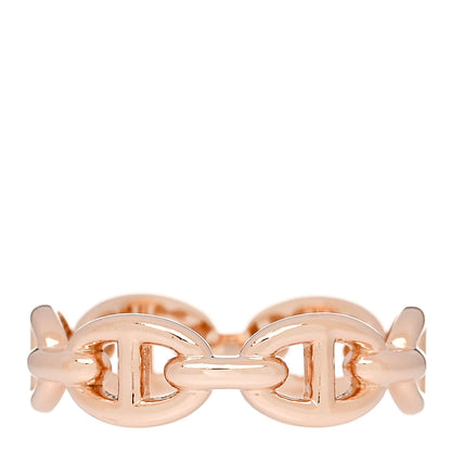 Hermes 18K Rose Gold PM Chaine d'Ancre Enchainee Ring 54 7 3 of 7