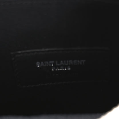 Saint Laurent Grain De Poudre Chevron Monogram Bill Pouch Rouge Eros 6 of 8