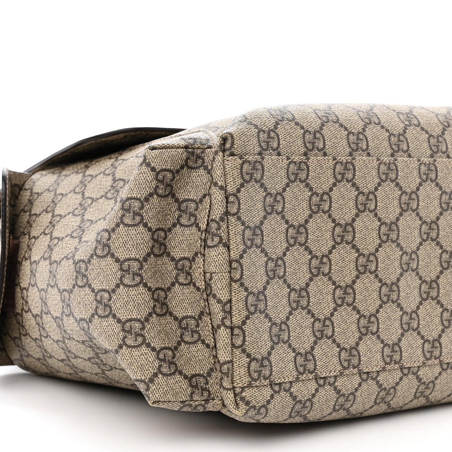 GG Plus Monogram Messenger Diaper Bag Dark Brown
