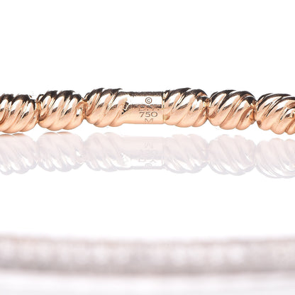 David Yurman 18K Rose Gold Diamond Petite Pave Flex Bracelet 4 of 4