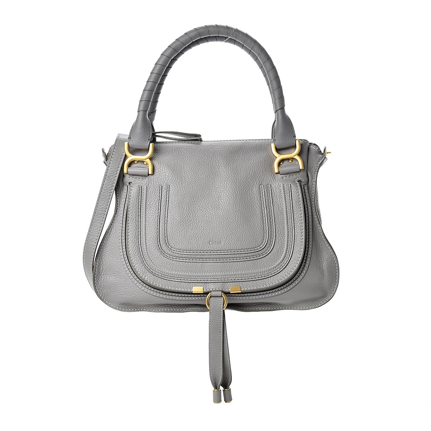 Chloe Calfskin Medium Marcie Satchel Cashmere Grey 1 of 9