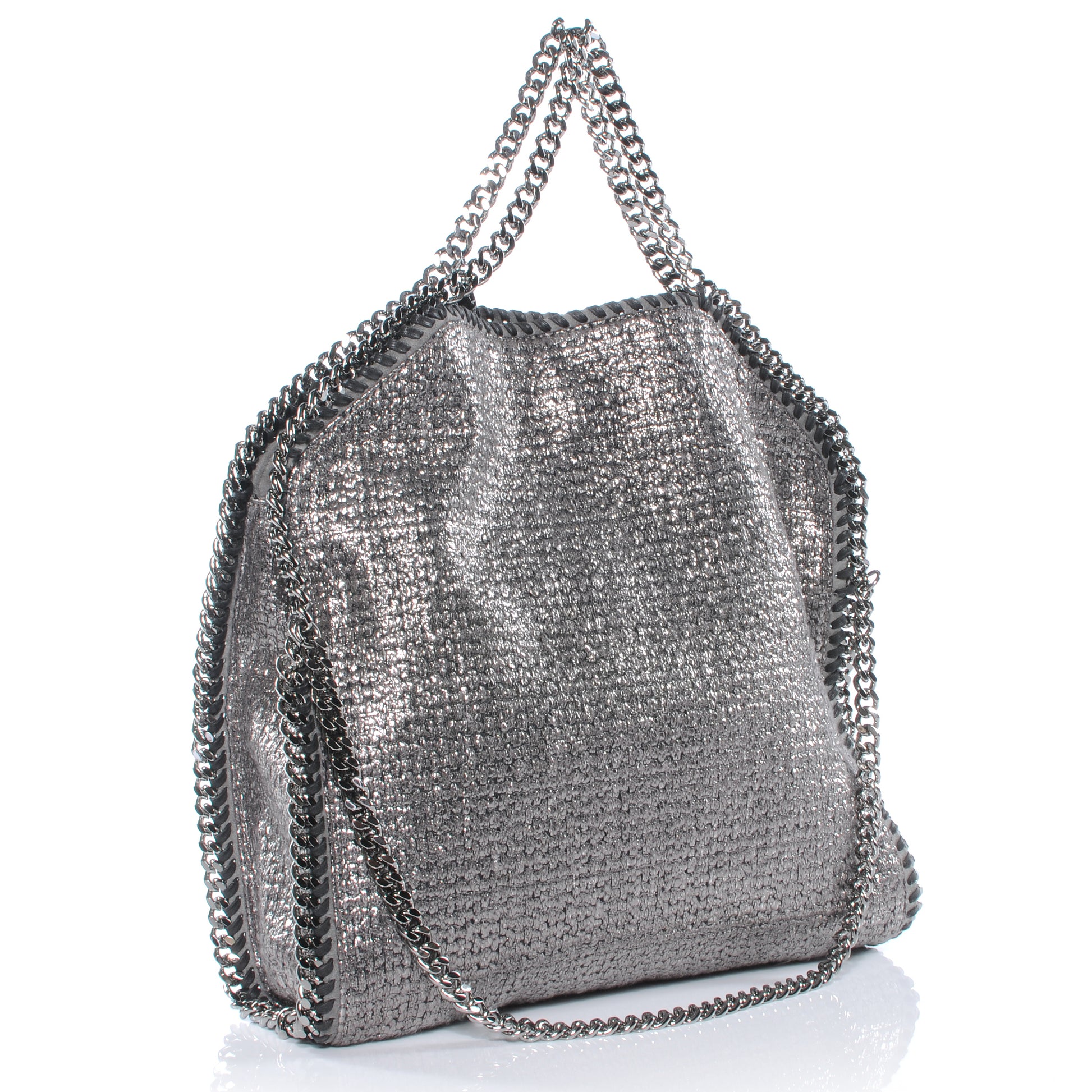 Stella McCartney Woven Boucle Falabella Silver 3 of 6