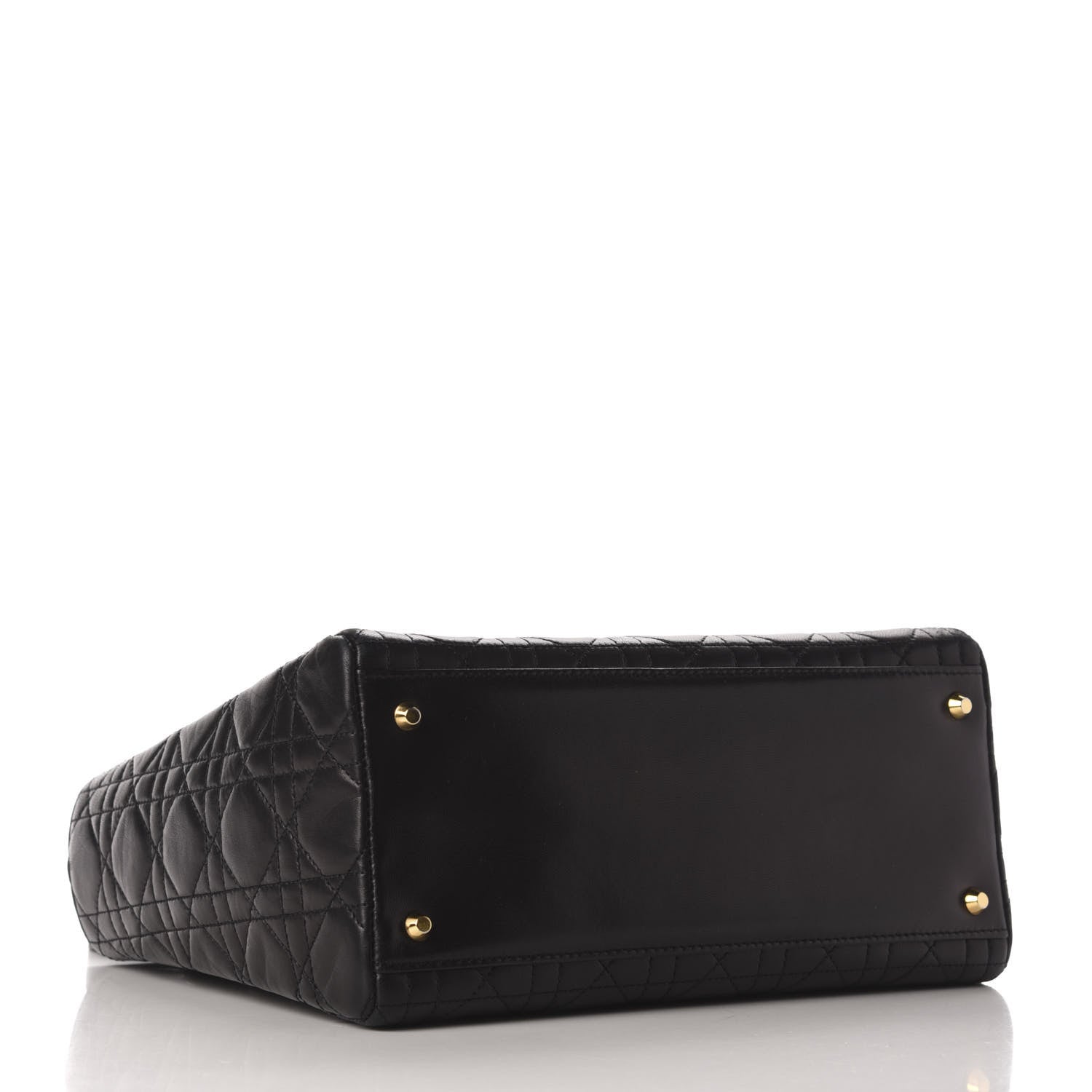 Christian Dior Lambskin Cannage Medium Lady Dior Black 4 of 9