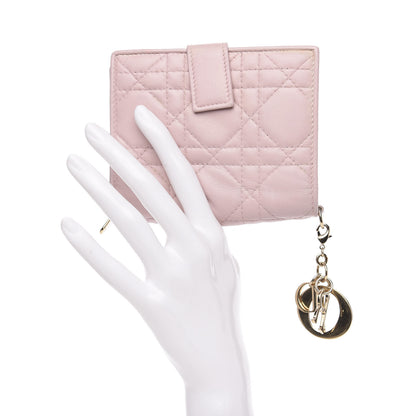 Christian Dior Lambskin Cannage Lady Dior Eden Wallet Pink 2 of 10