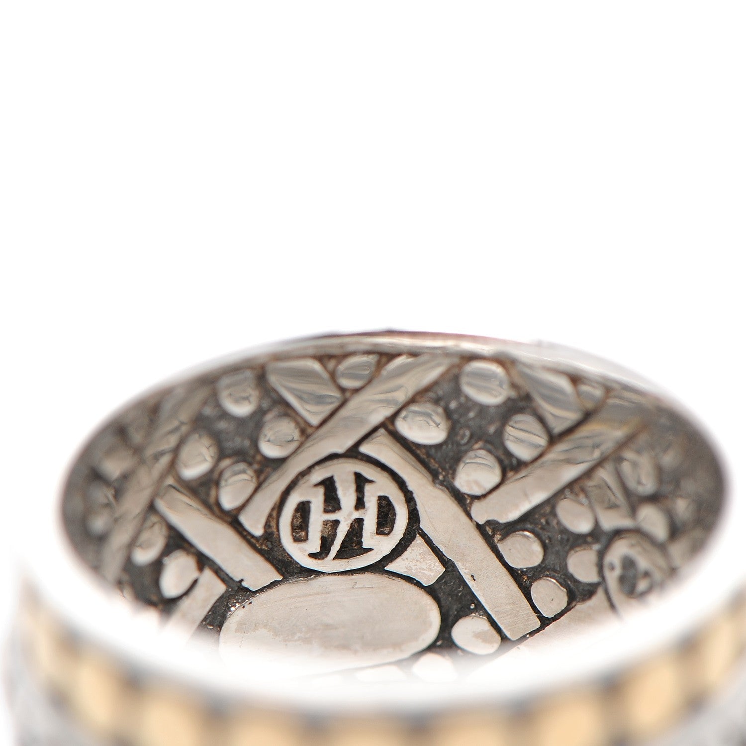 John Hardy Sterling Silver 18K Yellow Gold Jaisalmer Dot Ring 58 8.5 4 of 6