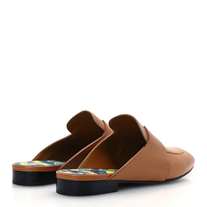 Hermes Goatskin Womens Catena Mules 37.5 Beige Dore 5 of 14