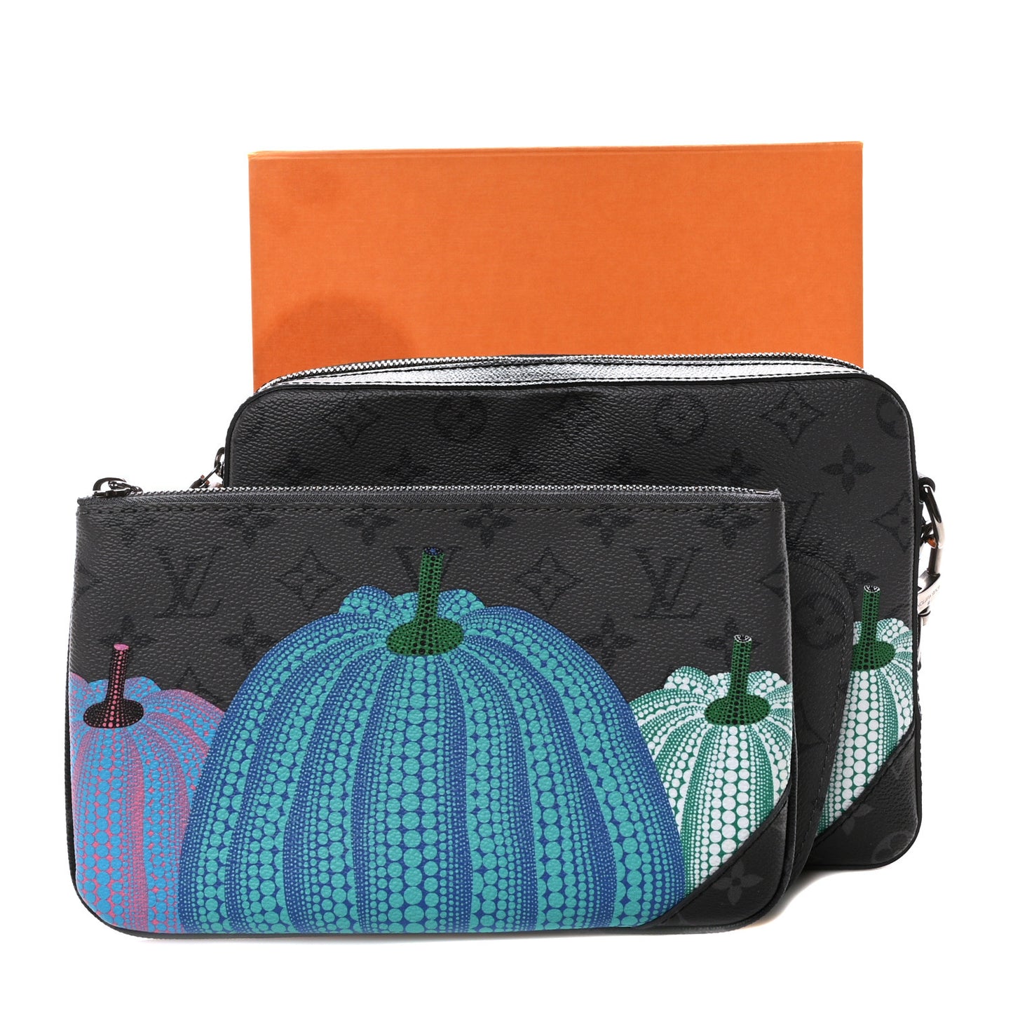 LV x YK Monogram Eclipse Reverse Pumpkin Trio Messenger