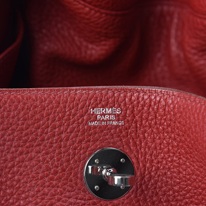 Hermes Taurillon Clemence Lindy 30 Rouge Garance 6 of 10