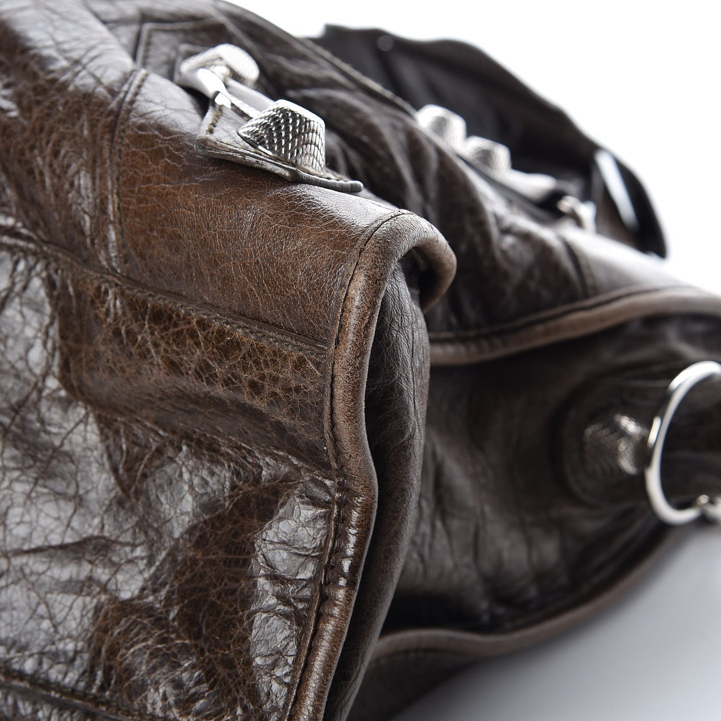 Agneau Giant 21 Silver Hardware City Dark Brown