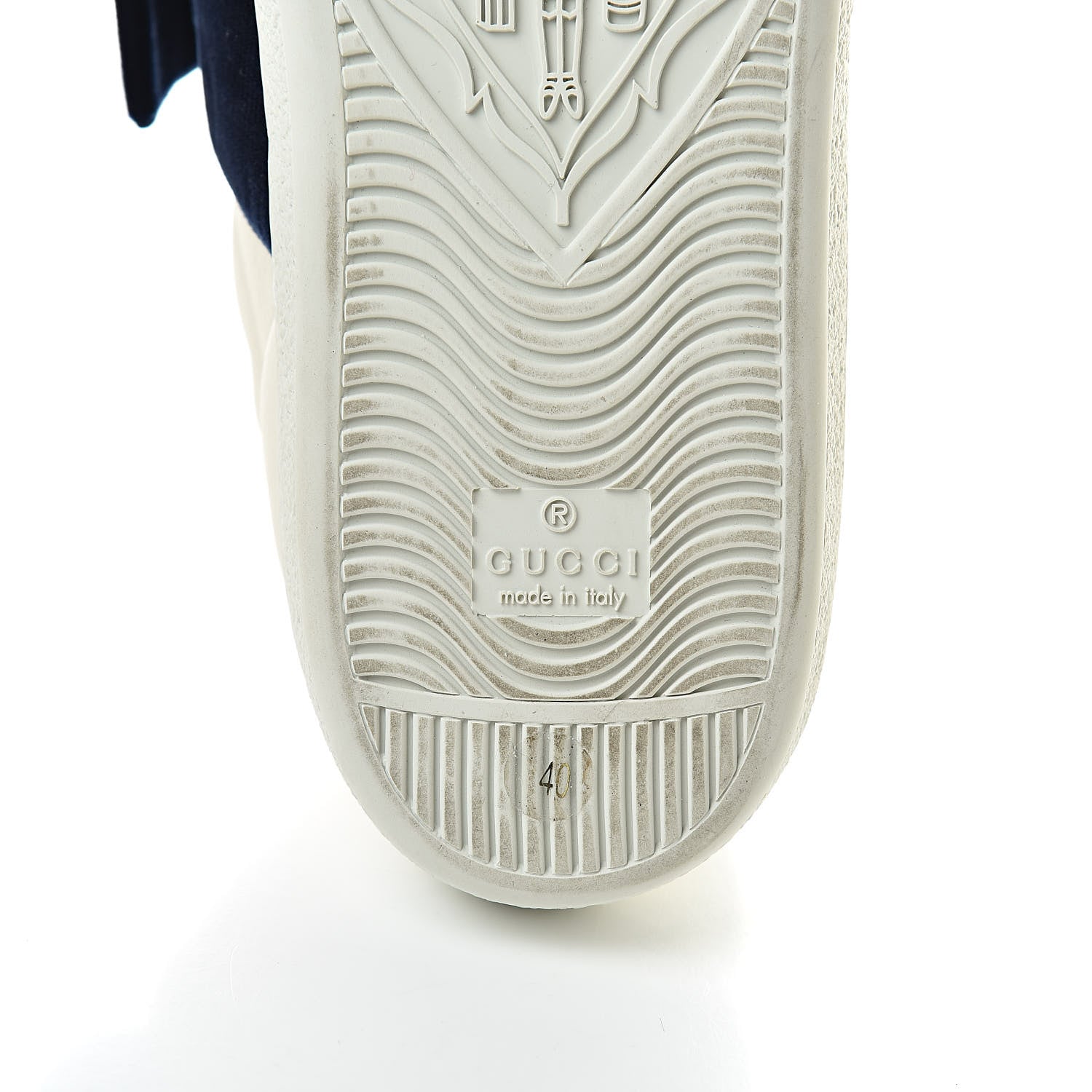 Gucci Calfskin Velvet Womens Bow Ace Sneakers 40 White 8 of 12