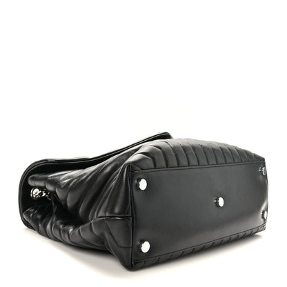 Saint Laurent Calfskin Y Quilted Monogram Large Loulou Chain Satchel Black 4 of 9