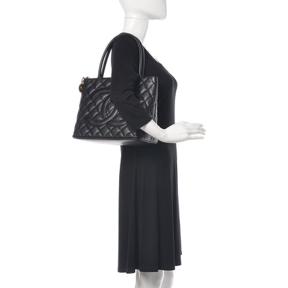 Chanel Caviar Quilted Medallion Tote Black 2 of 10