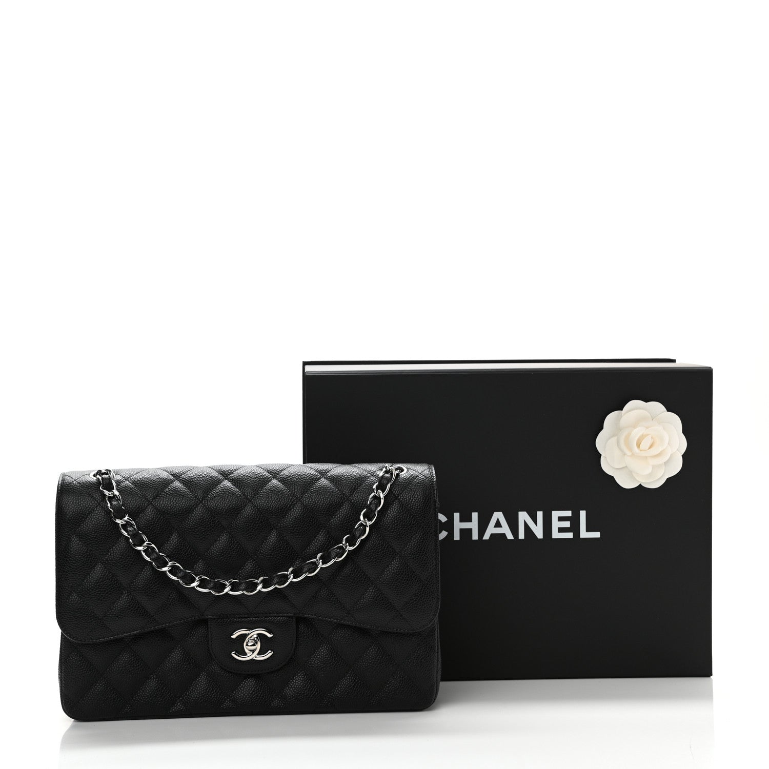 Chanel Caviar Quilted Jumbo Double Flap Black 11 of 11
