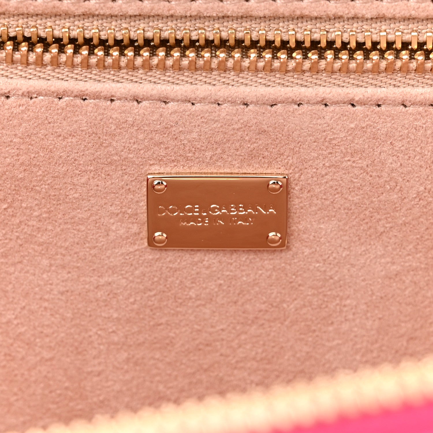 Dolce & Gabbana Calfskin DG Logo Zip Clutch Bag Glicine 6 of 8