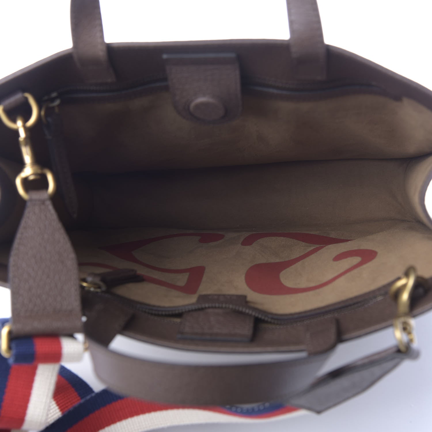 Gucci GG Supreme Monogram Mystic Cat Sylvie Web Vertical Tote 7 of 11