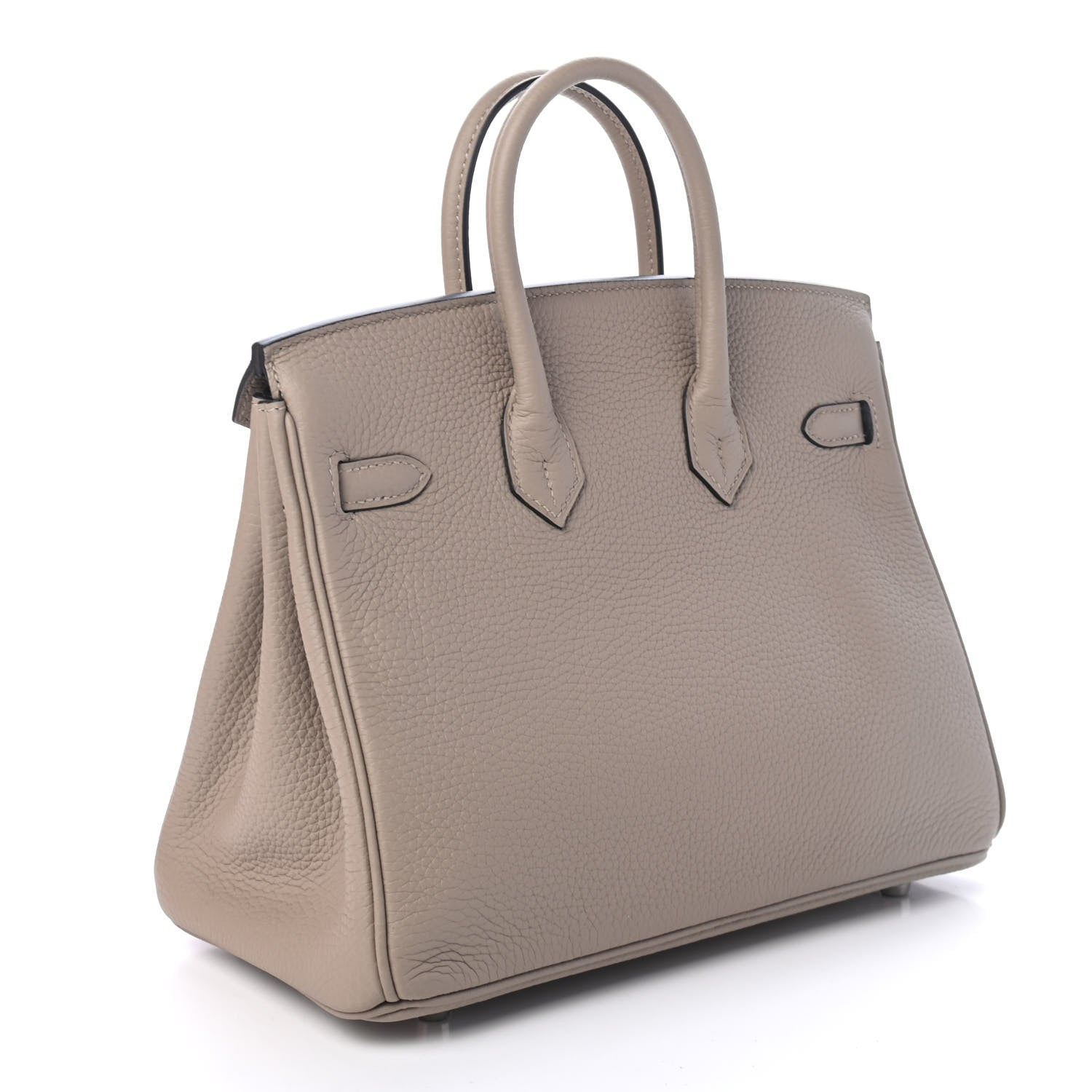 Hermes Togo Horseshoe Birkin 25 Gris Tourterelle Black 2 of 8