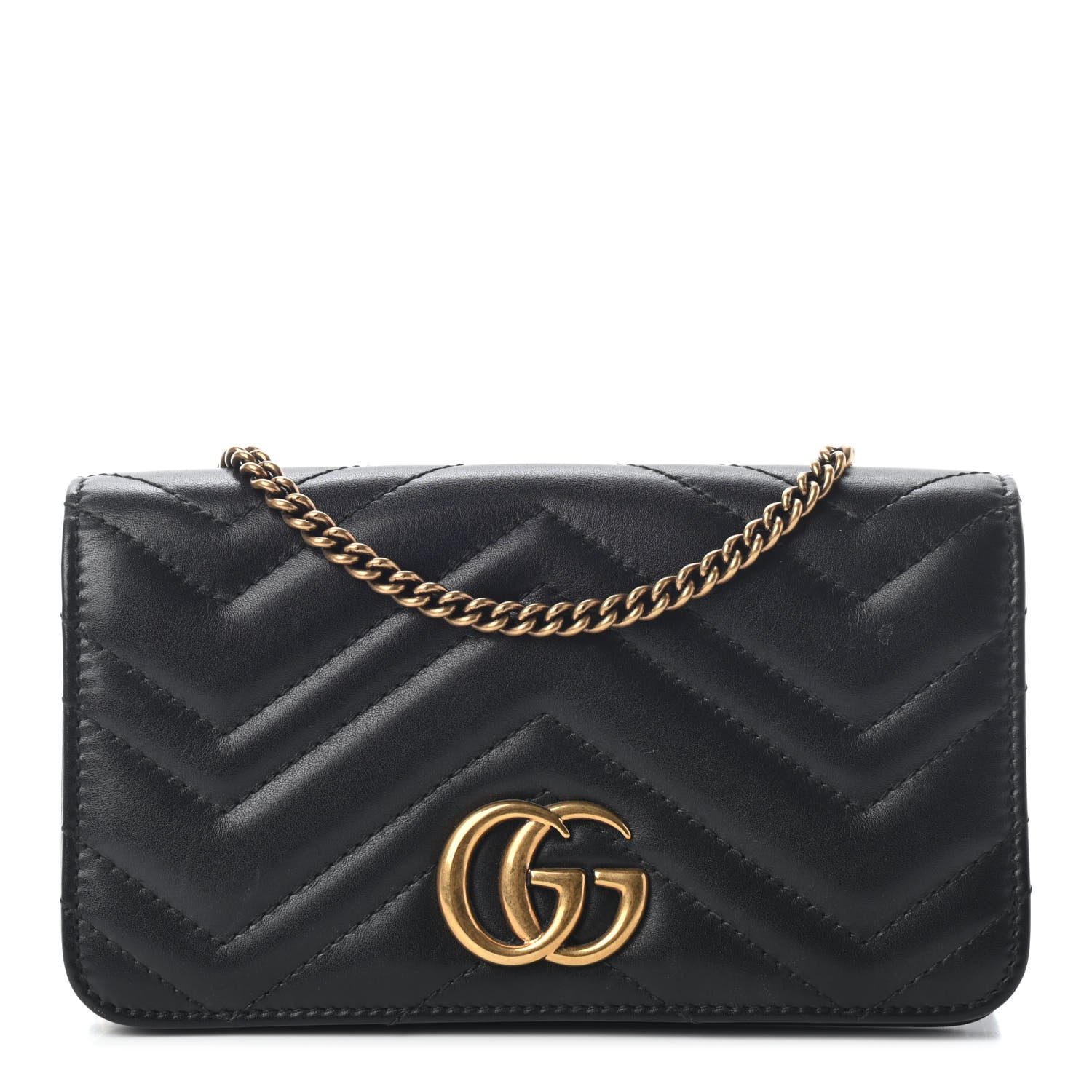 Gucci Calfskin Matelasse GG Marmont Mini Bag Black 1 of 11