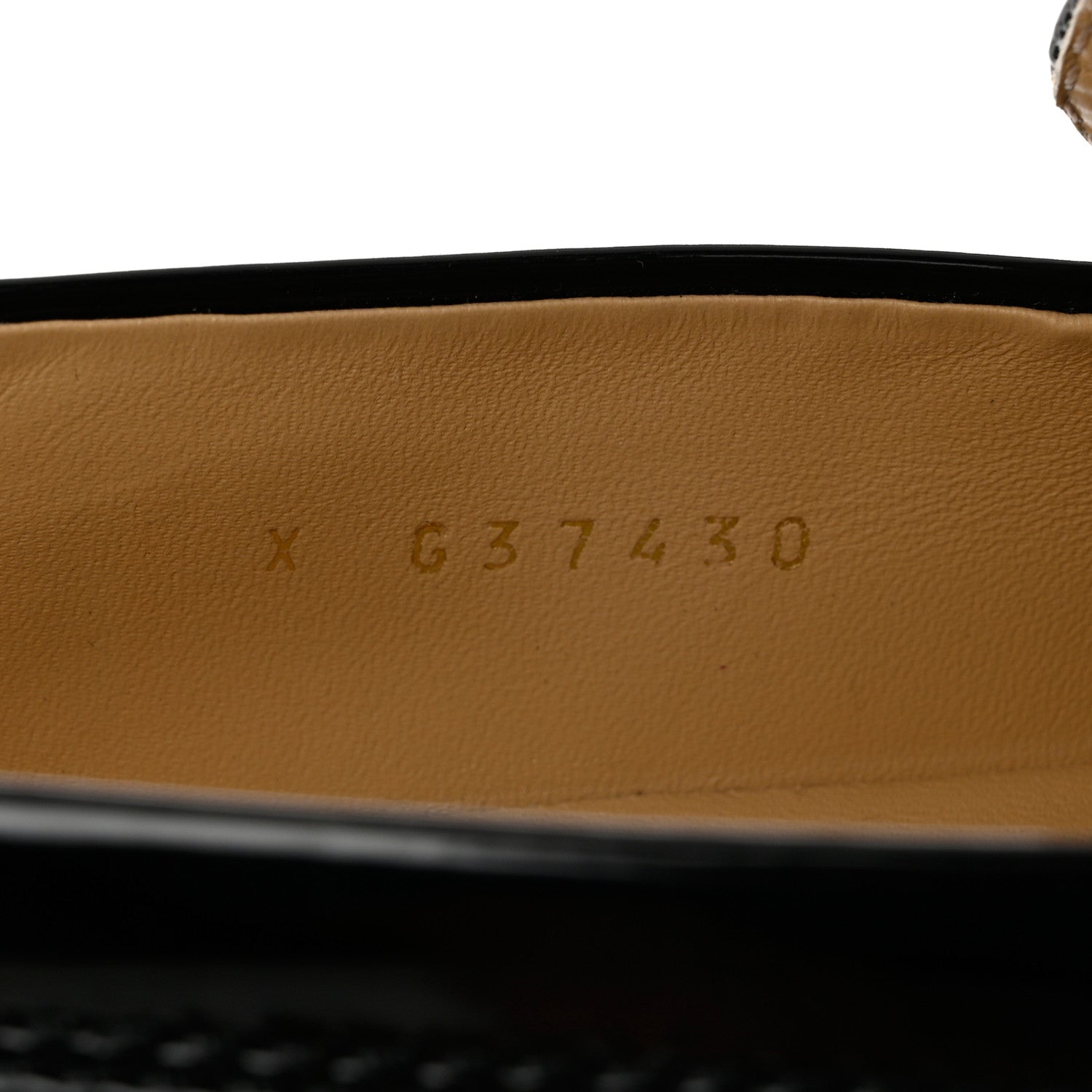 Chanel Shiny Calfskin Logo Loafers 38.5 Black 6 of 9