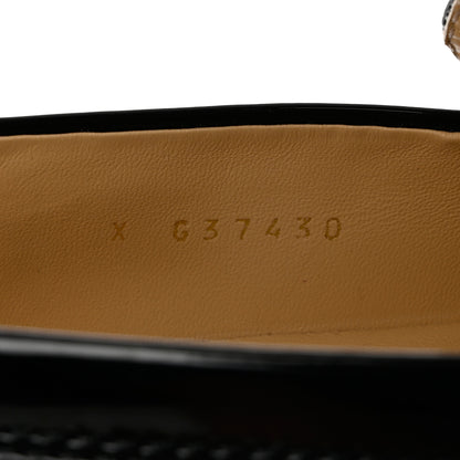 Chanel Shiny Calfskin Logo Loafers 38.5 Black 6 of 9