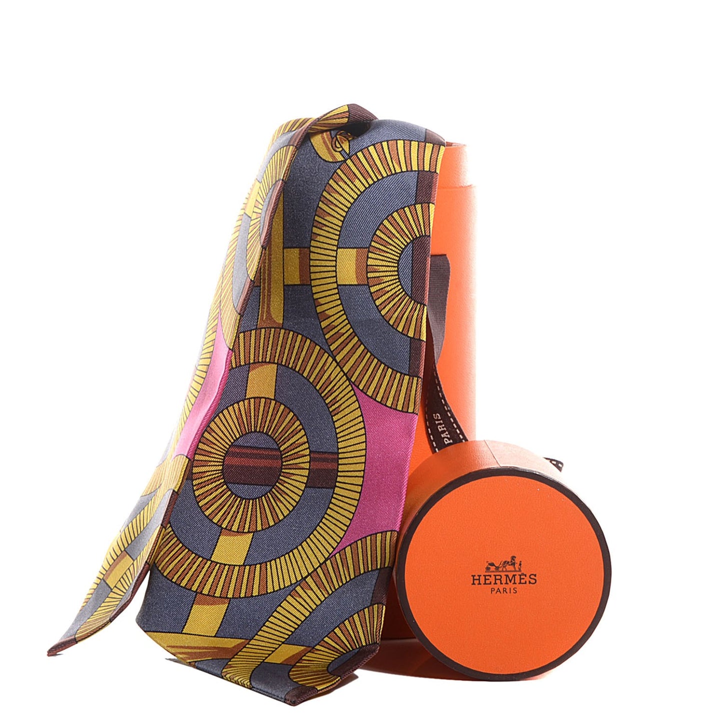 Silk Eperon D'Or Remix Maxi Twilly Rouge Rose Vif Noir