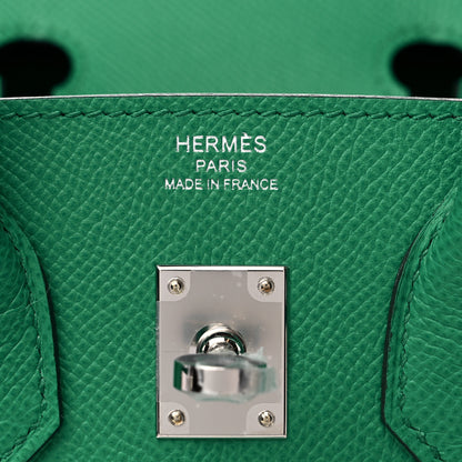Hermes Epsom Birkin Sellier 25 Vert Jade 5 of 9