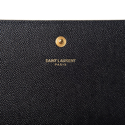 Saint Laurent Grain De Poudre Star Studded Monogram Wallet on Chain Black 7 of 11