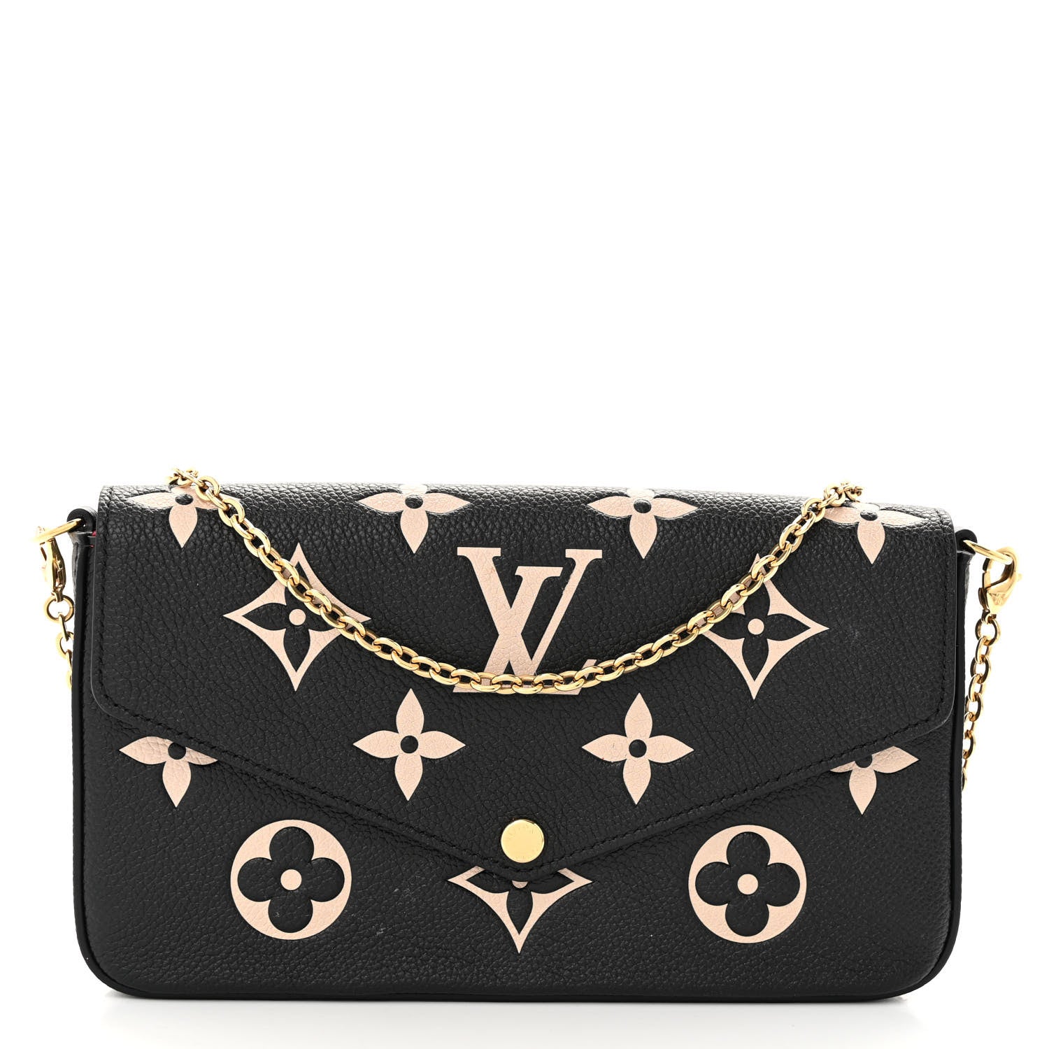 Louis Vuitton Empreinte Monogram Giant Felicie Pochette Black Beige 3 of 12
