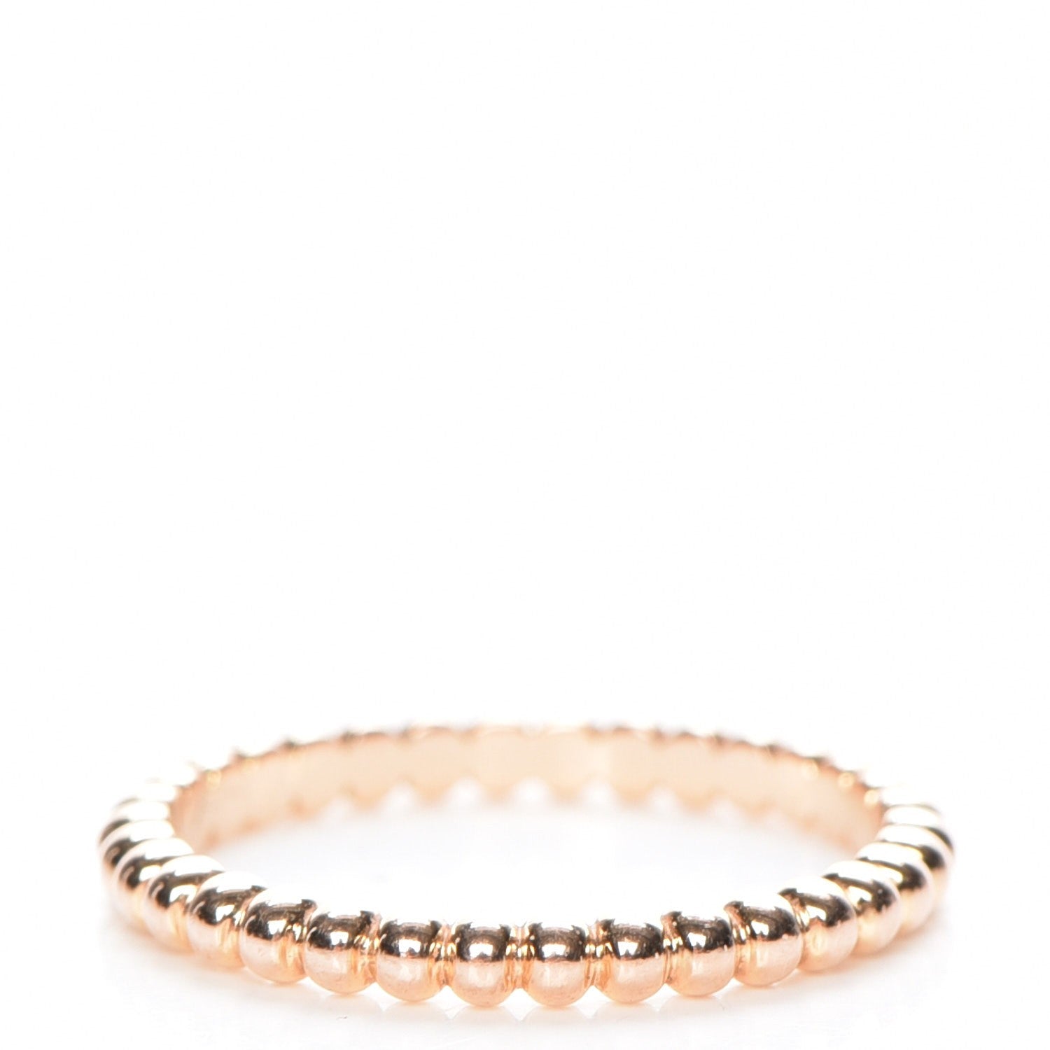 Van Cleef & Arpels 18K Rose Gold Small Perlee Ring 48 4.5 3 of 6