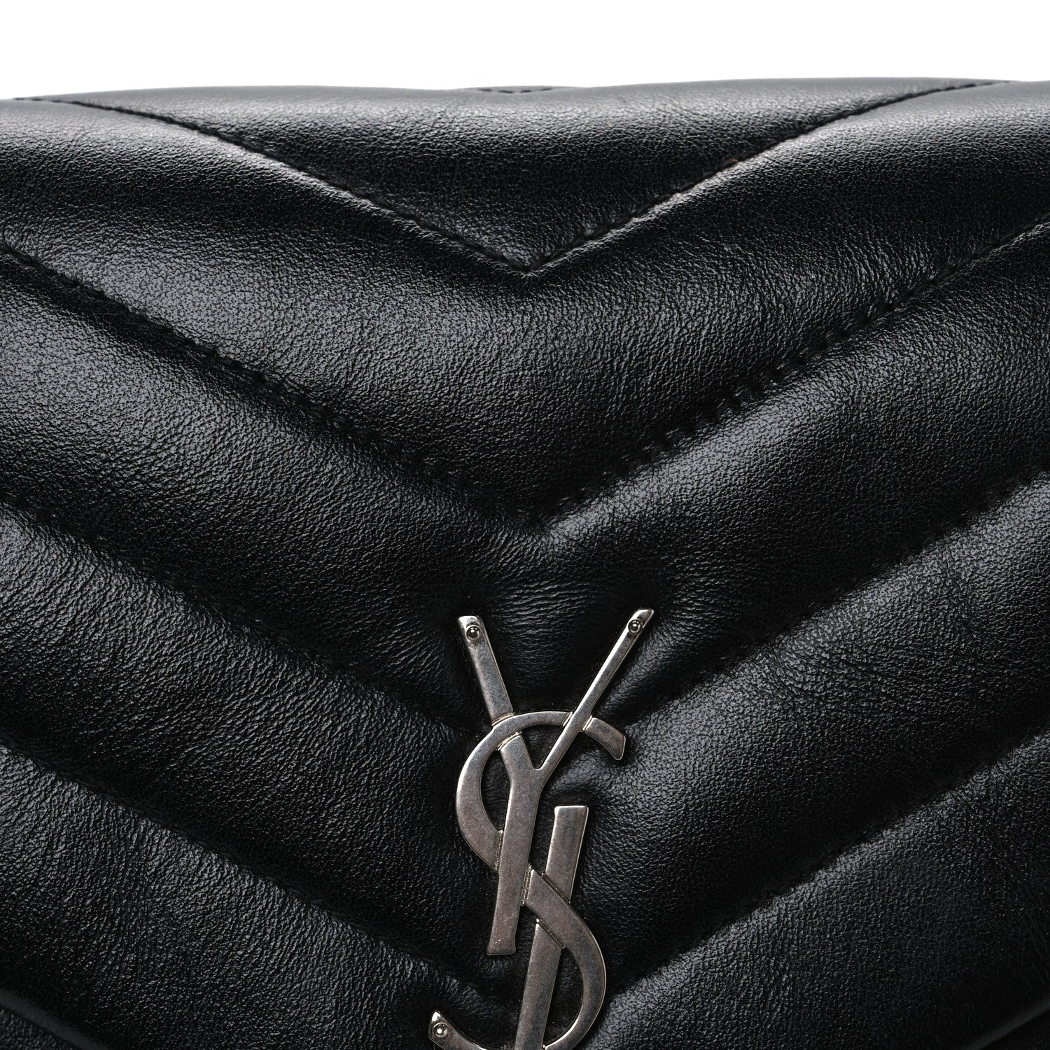 Saint Laurent Calfskin Y Quilted Monogram Loulou Document Holder Black 16 of 25