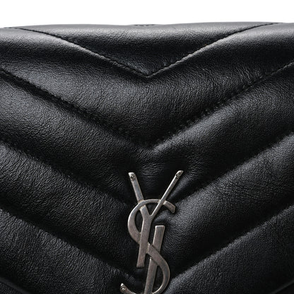 Saint Laurent Calfskin Y Quilted Monogram Loulou Document Holder Black 16 of 25