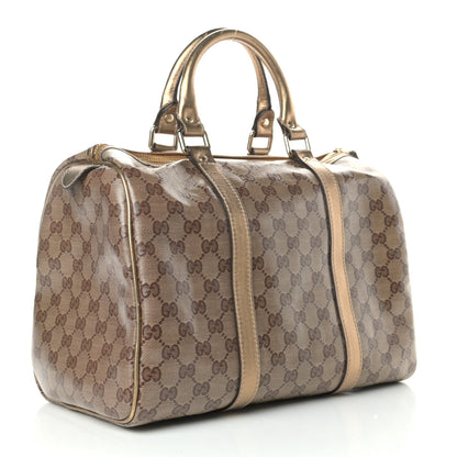 Gucci Crystal Monogram Medium Joy Boston Bronze 2 of 12