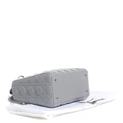 Christian Dior Lambskin Cannage Medium Lady Dior Grey 4 of 9