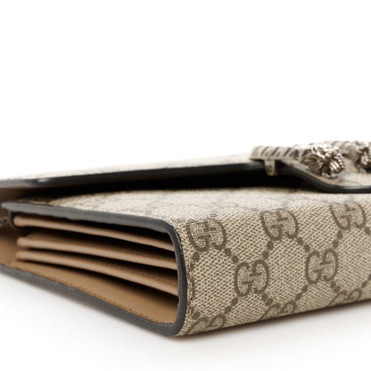 Gucci GG Supreme Monogram Mini Dionysus Chain Wallet Beige Taupe 9 of 11