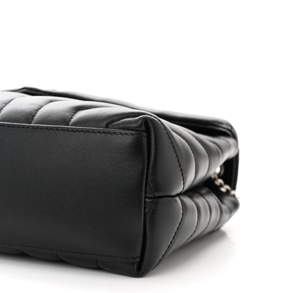 Saint Laurent Calfskin Y Quilted Monogram Small Loulou Chain Satchel Black 10 of 10